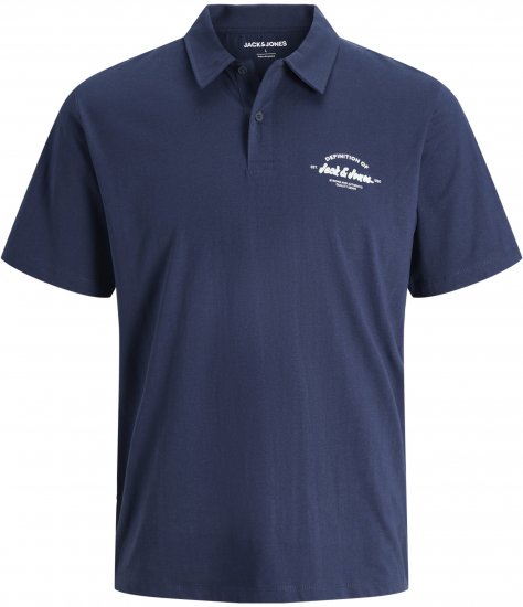 Jack & Jones Brandon Short Sleeve Polo Navy - Polo marškinėliai - Polo marškinėliai - 2XL-8XL