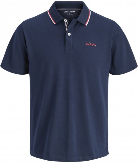 Jack & Jones Blaze Short Sleeve Polo Navy - Polo marškinėliai - Polo marškinėliai - 2XL-8XL