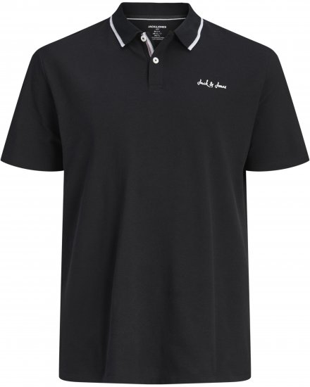 Jack & Jones Blaze Short Sleeve Polo Black - Polo marškinėliai - Polo marškinėliai - 2XL-8XL