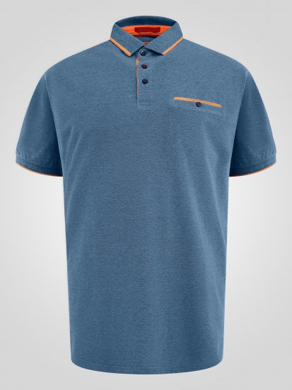 D555 Harvey Pique with Jacquard Collar & Cuffs Polo Teal - Polo marškinėliai - Polo marškinėliai - 2XL-8XL
