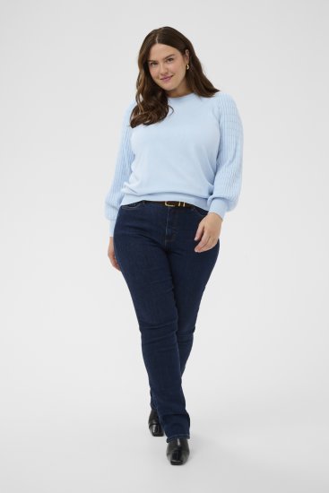 Kaffe Curve Lini Knit Megztinis Celestial Blue - Megztiniai ir džemperiai - 