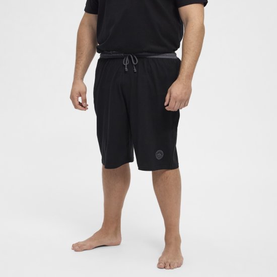 North Latitude Pyjama Shorts Black - Pižama/Loungewear - Didelių Dydžių Vyriškos Pižamos