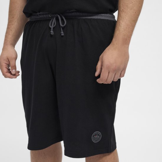 North Latitude Pyjama Shorts Black - Pižama/Loungewear - Didelių Dydžių Vyriškos Pižamos