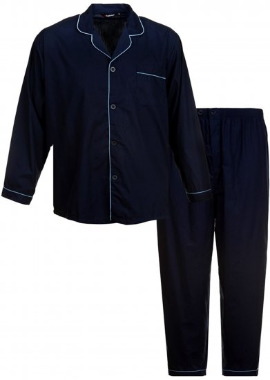 Espionage PJ057A Traditional Pyjama Navy - Apatinis trikotažas ir plaukimo apranga - Apatinis trikotažas - 2XL-8XL