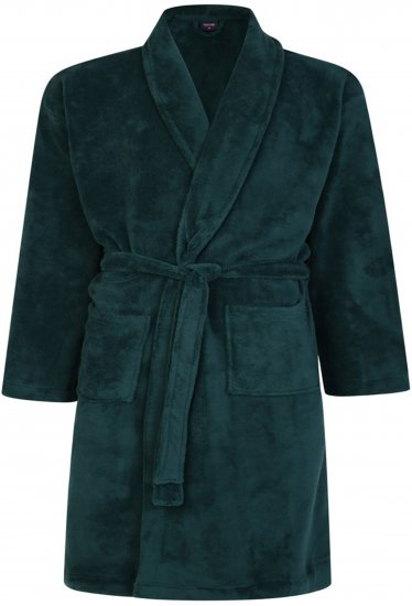 Espionage PJ068 Plain Fleece Gown Navy - Vonios chalatai/rankšluosčiai - Vyriški chalatai Dideli dydžiai