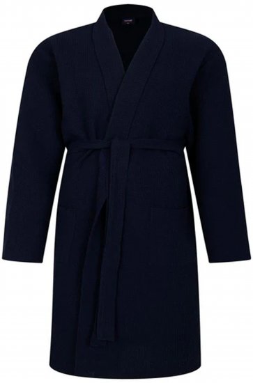 Espionage PJ158 Kimono Style Gown Navy - Vonios chalatai/rankšluosčiai - Vyriški chalatai Dideli dydžiai