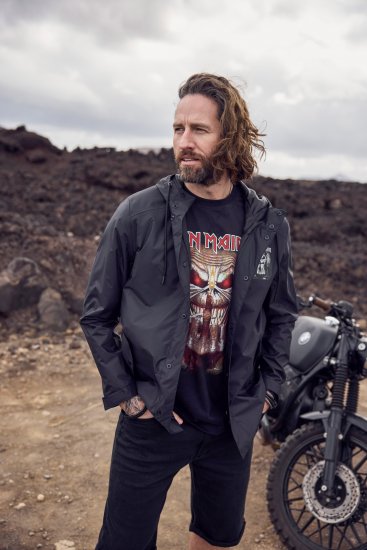 JP1880 Iron Maiden Rain Jacket Black - Sportiniai drabuziai & Outdoor - Dideliu dydziu sportiniai drabuziai vyrams