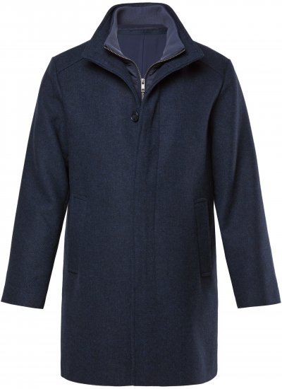 Boston Park Coat Two-Tone Wool Mix Navy - Didelės vyriškos striukės - Didelės vyriškos striukės