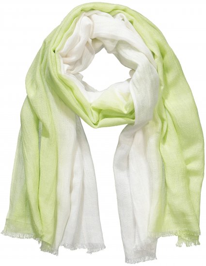 Ulla Popken Ombre Linen Blend Scarf Lime Green - Aksesuarai - 