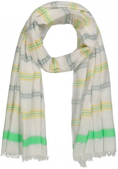 Ulla Popken Glitter Effect Scarf Lime - Aksesuarai - 