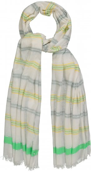 Ulla Popken Glitter Effect Scarf Lime - Aksesuarai - 