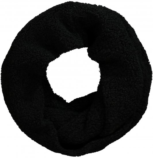 Ulla Popken Teddy Fleece Infinity Scarf Black - Aksesuarai - 