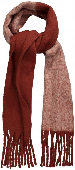 Ulla Popken Fringed Edge Boucle Scarf Orange - Aksesuarai - 