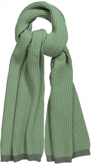 Ulla Popken Two Tone Knit Scarf Sage Green - Aksesuarai - 