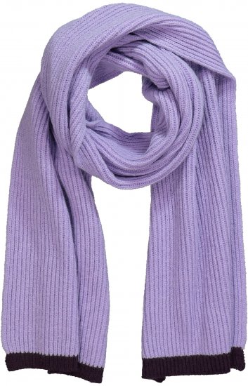Ulla Popken Two Tone Knit Scarf Lavender - Aksesuarai - 