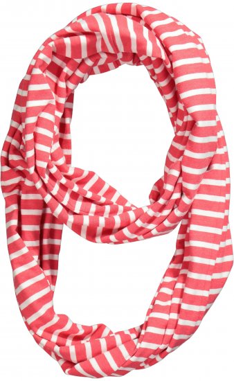 Ulla Popken Striped Infinity Scarf Light Pink - Aksesuarai - 