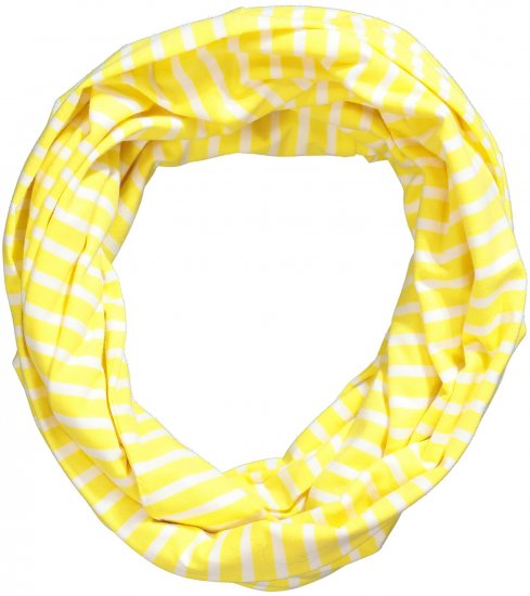 Ulla Popken Striped Infinity Scarf Lemon Yellow - Aksesuarai - 