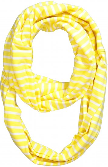 Ulla Popken Striped Infinity Scarf Lemon Yellow - Aksesuarai - 