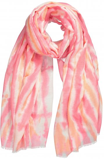 Ulla Popken Tie Dye Striped Scarf Magenta Pink - Aksesuarai - 