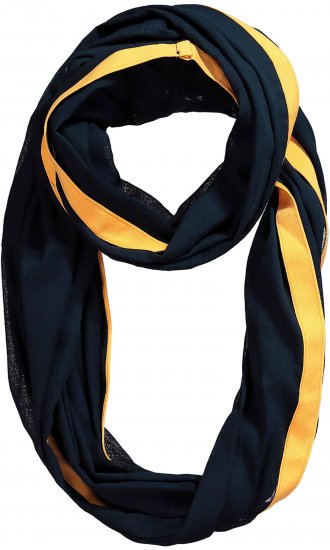 Ulla Popken Neon Stripe Infinity Scarf Navy - Aksesuarai - 