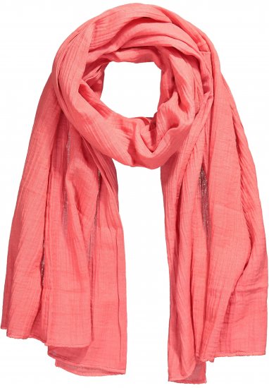 Ulla Popken Muslin Scarf Dark Coral - Aksesuarai - 