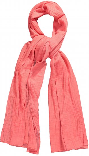 Ulla Popken Muslin Scarf Dark Coral - Aksesuarai - 