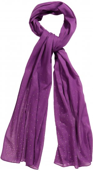 Ulla Popken Rhinestone Scarf Purple - Aksesuarai - 