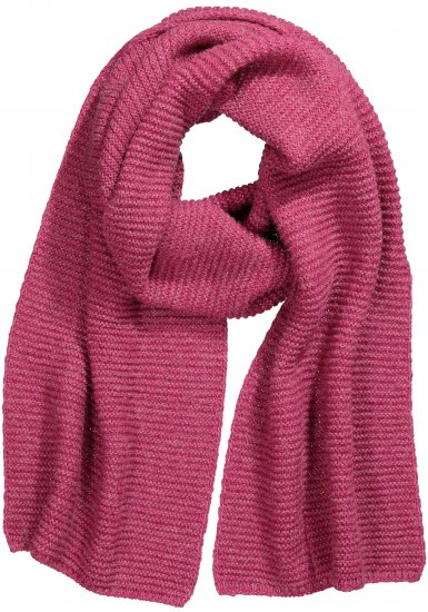 Ulla Popken Garter Stitch Knit Scarf Pink - Aksesuarai - 