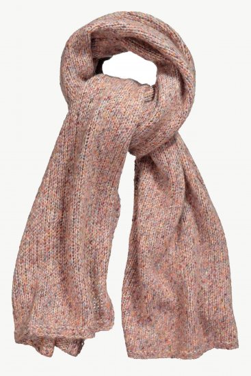 Ulla Popken Heather Knit Wool Blend Scarf Dark Pink - Aksesuarai - 