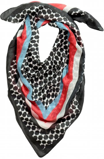 Ulla Popken Silk Scarf Black - Aksesuarai - 