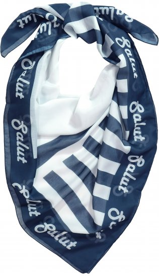 Ulla Popken Maritime Inspired Scarf Deep Aqua - Aksesuarai - 