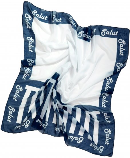 Ulla Popken Maritime Inspired Scarf Deep Aqua - Aksesuarai - 