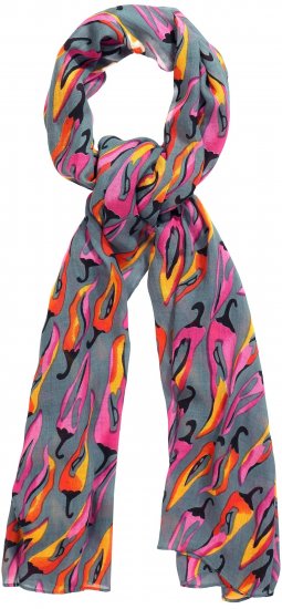 Ulla Popken Pepper Print Scarf Coral - Aksesuarai - 