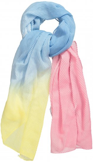 Ulla Popken Pleated Color Gradient Scarf Light Blue - Aksesuarai - 