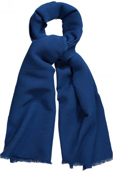 Ulla Popken Pleated Lightweight Scarf Dark Blue - Aksesuarai - 