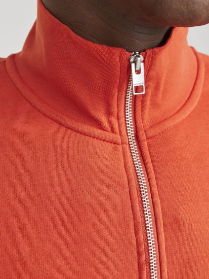 Jack & Jones Esterbro High Neck Quarter Zip Sweatshirt Red - Megztiniai ir džemperiai - Megztiniai ir Džemperiai - 2XL-14XL