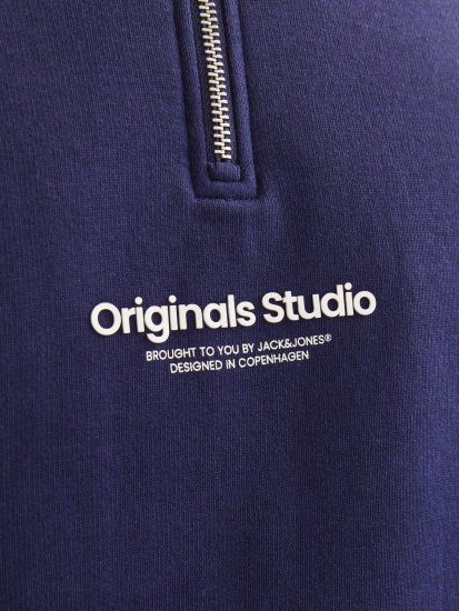 Jack & Jones Esterbro High Neck Quarter Zip Sweatshirt Ocean Cavern - Megztiniai ir džemperiai - Megztiniai ir Džemperiai - 2XL-14XL