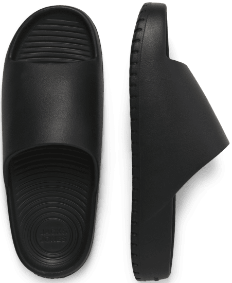 Jack & Jones Ripple Moulded Slider Slippers Anthracite - Vyriški batai 40-52 - 