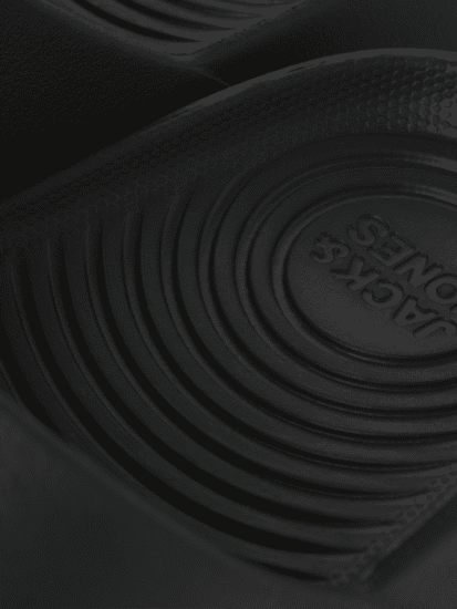 Jack & Jones Ripple Moulded Slider Slippers Anthracite - Vyriški batai 40-52 - 
