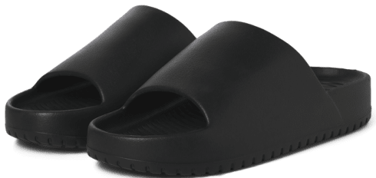 Jack & Jones Ripple Moulded Slider Slippers Anthracite - Vyriški batai 40-52 - 
