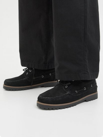 Jack & Jones Brooklyn Suede Boat Shoes Black - Vyriški Batai 40-52 - 