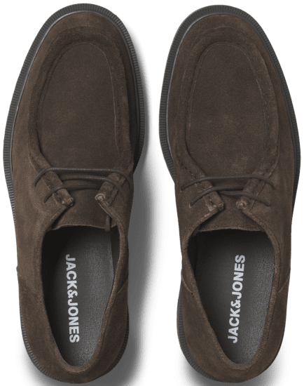Jack & Jones Austin Suede Moc Brown Stone - Vyriški batai 40-52 - 
