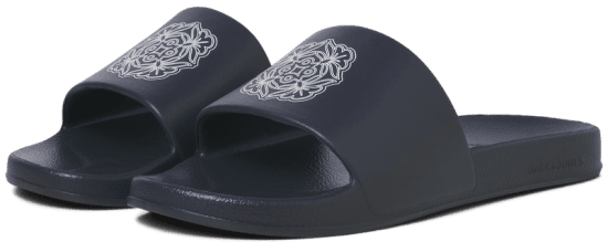 Jack & Jones Flower Sliders Black - Vyriški batai 40-52 - 