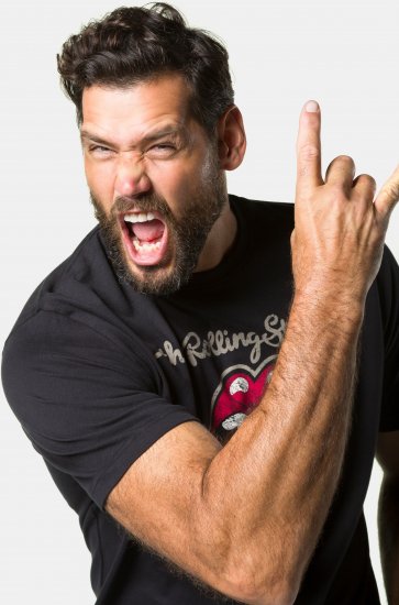 JP1880 Rolling Stones Graphic Band Comfort Fit T-Shirt Black - Marškinėliai - Marškinėliai - 2XL-14XL