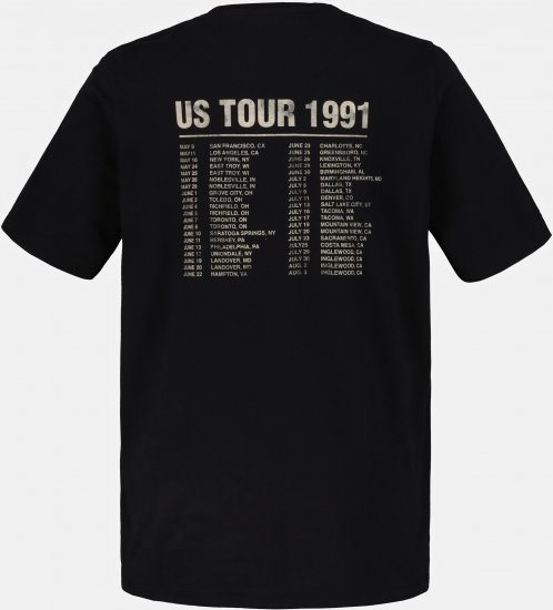 JP1880 Guns N’ Roses Skull Comfort Fit Band T-Shirt Black - Marškinėliai - Marškinėliai - 2XL-14XL