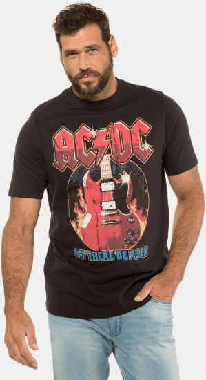 JP1880 ACDC - Let There Be Rock Vintage looking Band T-Shirt Black - Marškinėliai - Marškinėliai - 2XL-14XL