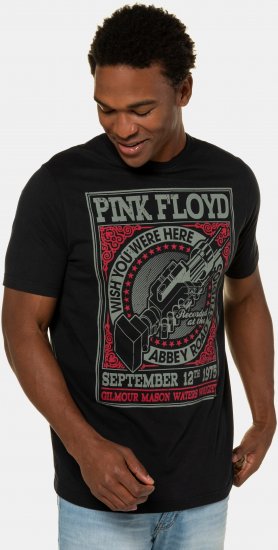 JP1880 Pink Floyd Retro Graphic Comfort Fit Band T-Shirt Black - Marškinėliai - Marškinėliai - 2XL-14XL