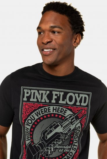 JP1880 Pink Floyd Retro Graphic Comfort Fit Band T-Shirt Black - Marškinėliai - Marškinėliai - 2XL-14XL