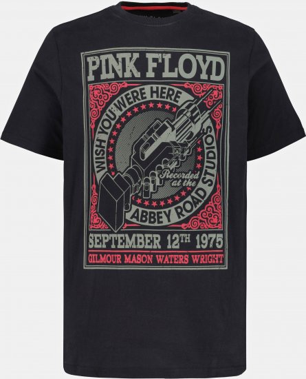 JP1880 Pink Floyd Retro Graphic Comfort Fit Band T-Shirt Black - Marškinėliai - Marškinėliai - 2XL-14XL