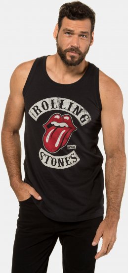 JP1880 Rolling Stones Graphic Band Tank Top Black - Marškinėliai - Marškinėliai - 2XL-14XL
